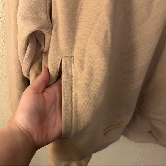 ZYIA Active Tan 1/4 Zip Cowl Pocket Jacket Pullover Size 3x Athleisure Winter - Picture 2 of 12